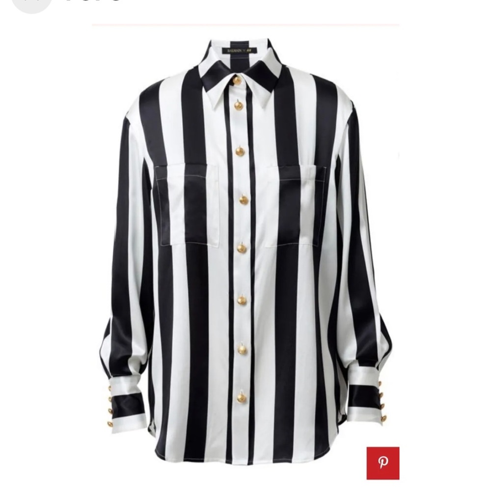 NWT Balmain H&M striped blouse.